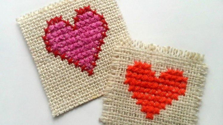 Create a Simple Cross Stitch Heart - DIY Crafts - Guidecentral