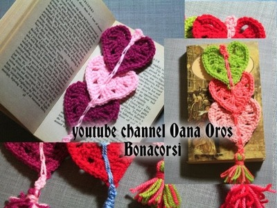 Crochet  heart bookmark
