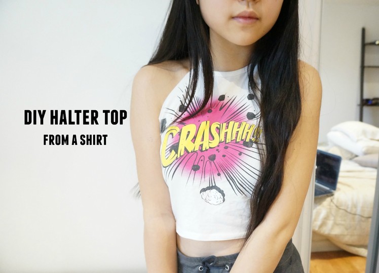 DIY Halter Top from a shirt - Upcycle a shirt