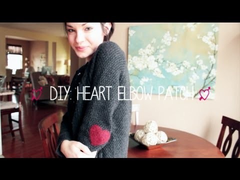 DIY: Heart Elbow Patch Sweater