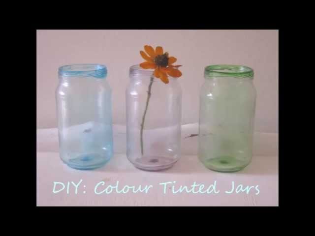 DIY - How to Colour Tint Glass Jars
