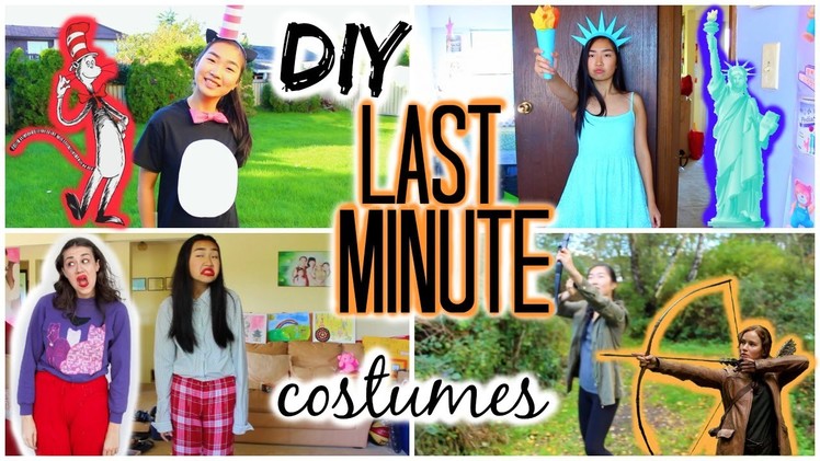 DIY: Last Minute Halloween Costumes (Cat in the Hat, Statue of Liberty, Katniss, Miranda Sings)