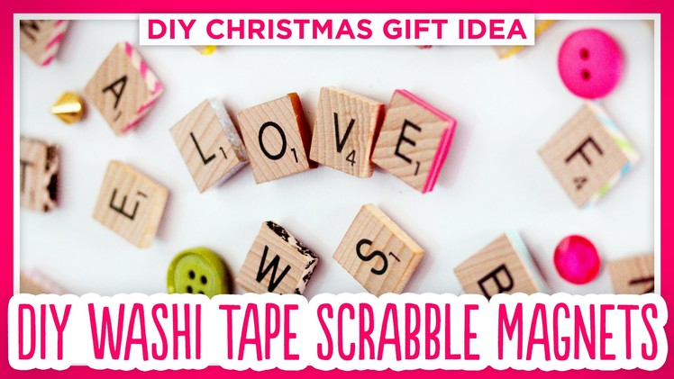 DIY Washi Tape Scrabble Magnets - Handmade Christmas Gift 2014!