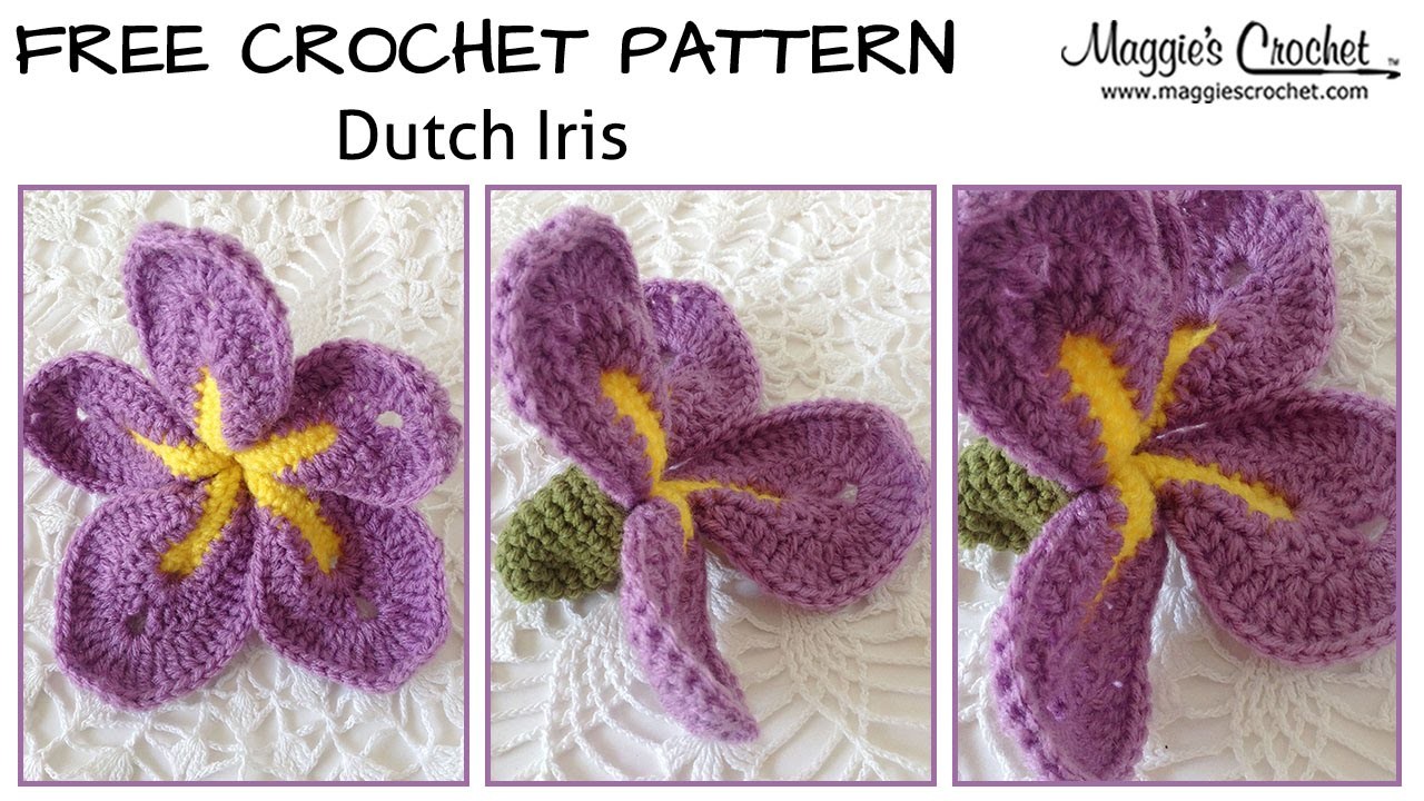 Dutch Iris Free Crochet Pattern Right Handed