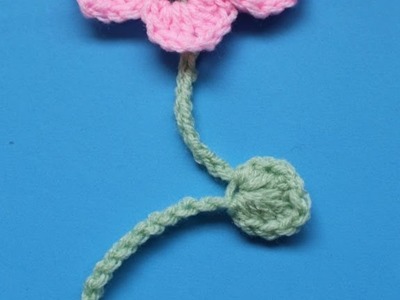 Easy to  Crochet flower bookmarker (Subtitulos en Español)