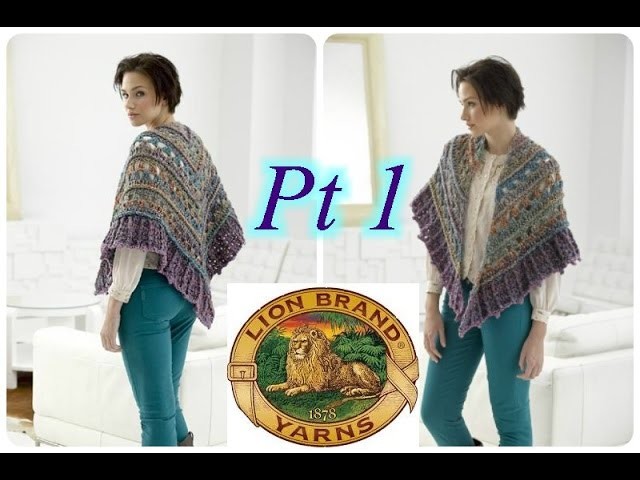 Falling Water Shawl - PART 1 - Left Handed Crochet Tutorial 2