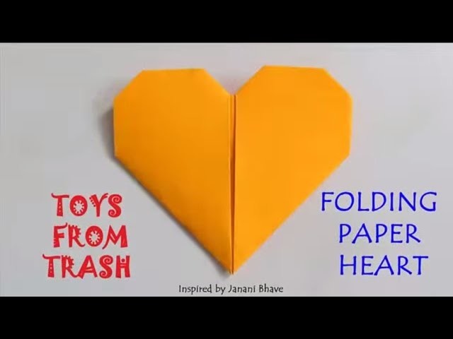 FOLDING PAPER HEART | ENGLISH | Simple Origami!