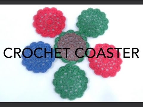 How To Crochet Coasters #3 (Christmas Idea)