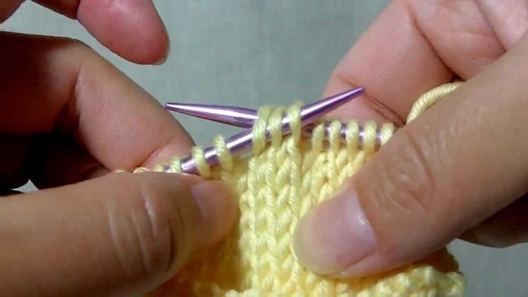 How to knit sssk (Slip, Slip, Slip, Knit) - Double Decrease