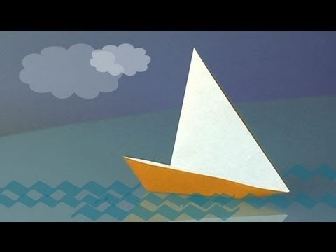 How to Make a paper sailboat, origami
