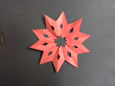 How to make a paper star out of 3 cuts (tutorial) paper crafts