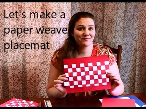 How to make a paper weave placemat in 10 minutes