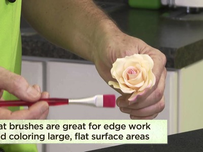 How to Use a Round Brush & Flat Brush for Sugar Flowers with Nicholas Lodge