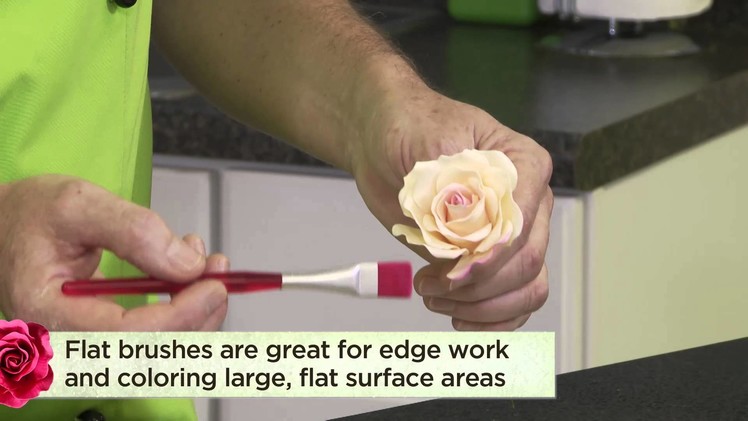 How to Use a Round Brush & Flat Brush for Sugar Flowers with Nicholas Lodge