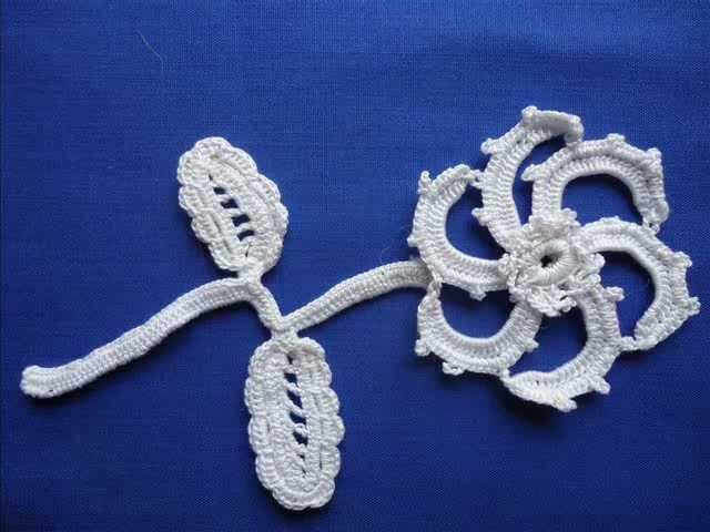 Irish Crochet Lace, spiral flower