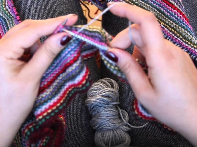 Knitting traveler's afghan