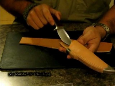 Leather Craft. Modifying a friends new sheath - part 1