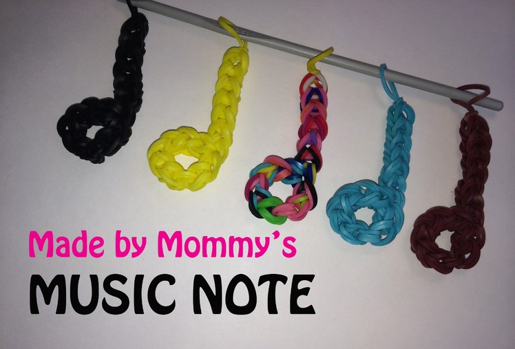 Music Half Note Charm without the Rainbow Loom