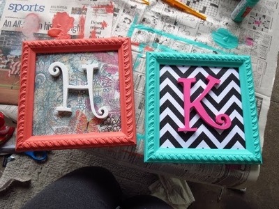 Pinterest Inspired Initial Picture Frames