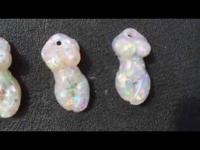 Polymer Clay Faux Opal Test Beads 2, By Karen A. Scofield