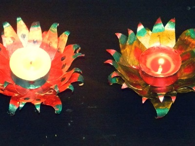 Recycled DIY: Candle decoration with tissue paper holder just in 5 minutes