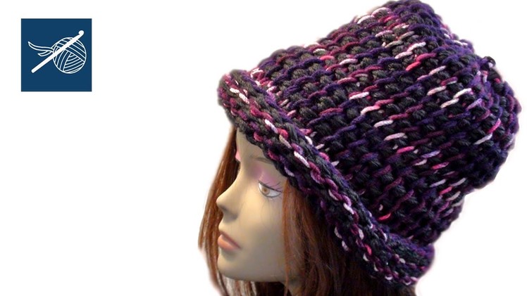 REVERSIBLE CROCHET HAT with Tunisian Crochet - Lefty Crochet Geek