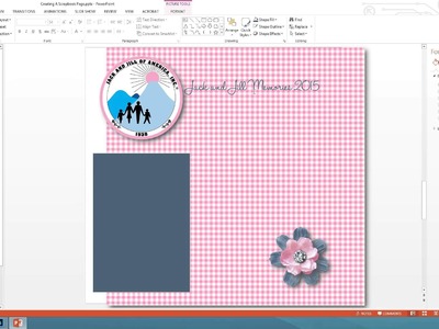 Using PowerPoint to Create a 12x12 Scrapbook Page