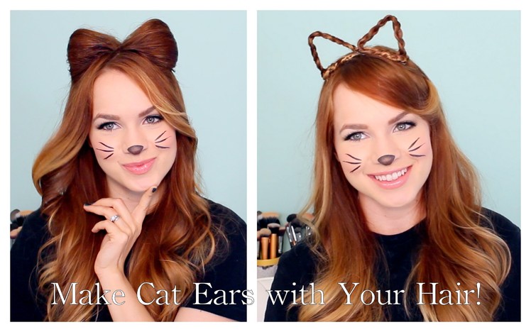 2 Ways to Make Cat Ears with Your Hair!