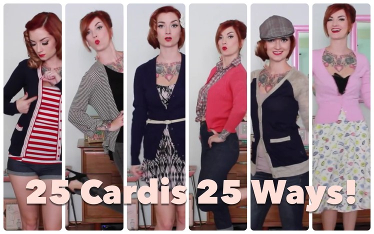 25 Cardigans 25 Ways! How to style yourself vintage by CHERRY DOLLFACE