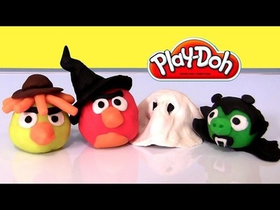 Angry Birds Play Doh Halloween Costumes 2013 Trick or Treat with play dough by Disneycollector