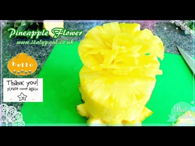 Art In Pineapple Yellow Flower | Food Decoration | Fruit Vegetable Carving Garnish﻿