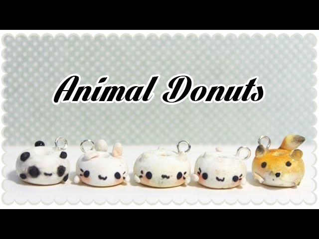 Cat, Bunny, Panda and Fox donut | Polymer Clay Tutorial