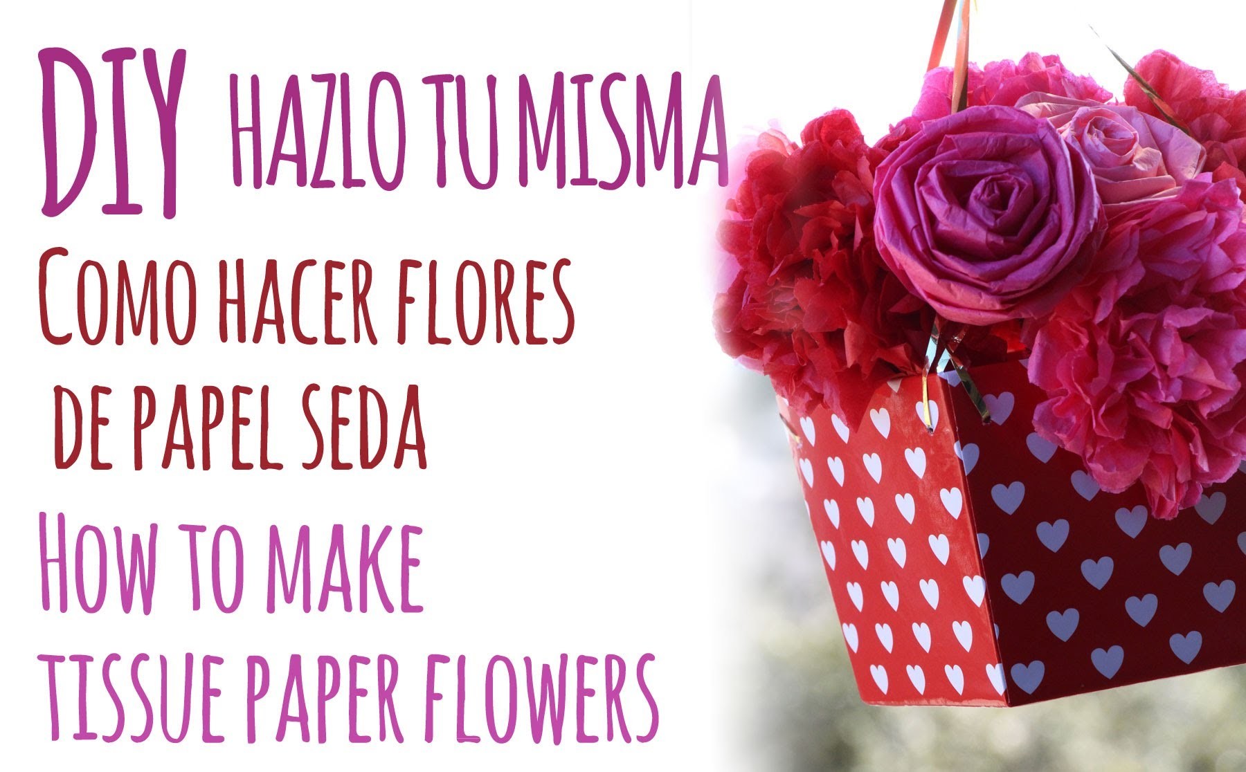 Como hacer flores con papel de seda