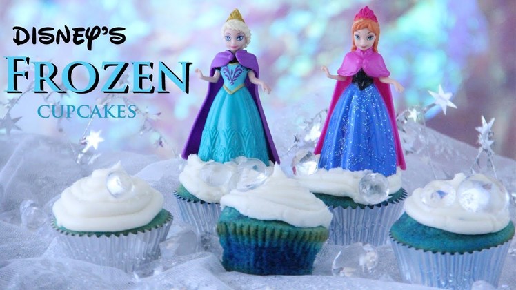Disney's FROZEN Cupcakes (Super Easy!) - Vanilla Cupcake w. Buttercream Frosting!