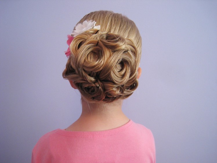 Easy Looped Updo | Bridal, Prom, Flower Girl Hairstyle