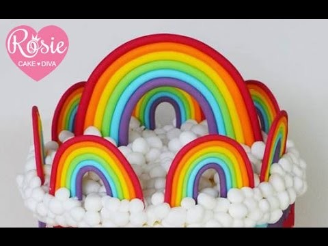 Fondant Rainbow Tutorial - How to make a Rainbow Cake Topper