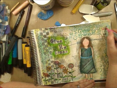 Give Me Green!  Mixed media Tutorial