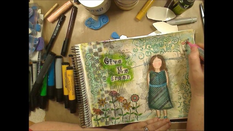 Give Me Green!  Mixed media Tutorial