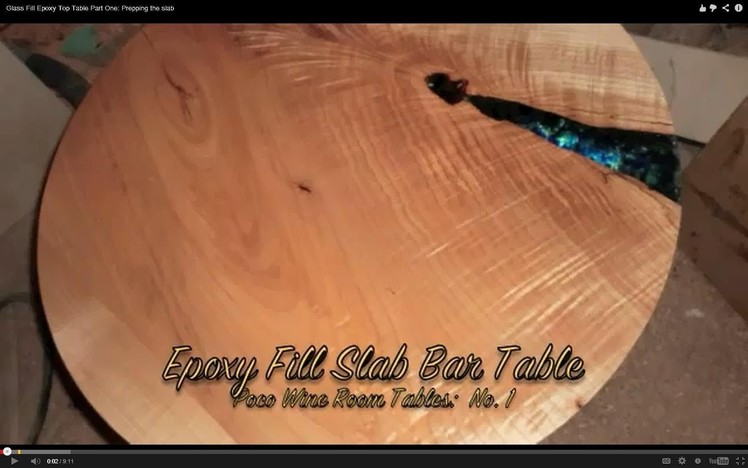 Glass Fill Epoxy Top Table Part One: Prepping the slab