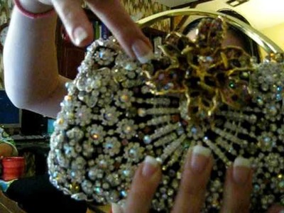 Hand made crystal evening purse