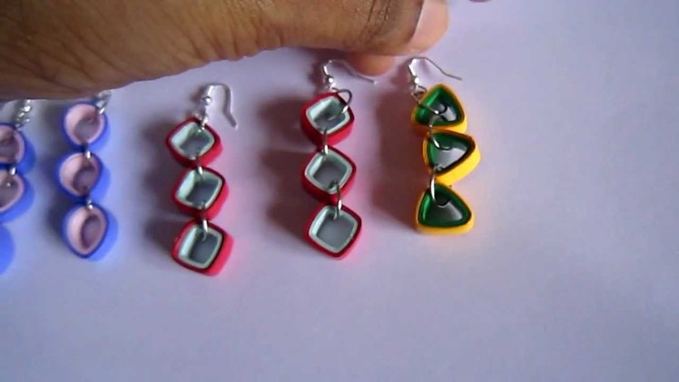 Handmade Jewelry - Paper Quilling Hanging (Square, Triangle, Teardrop)