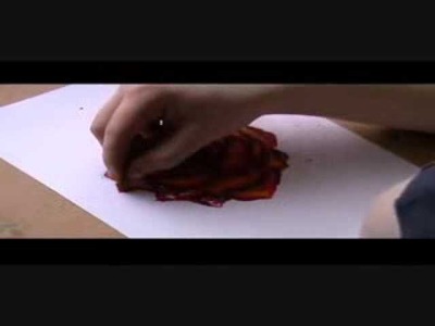 How to draw a rose using oil pastel