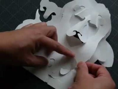 How to Make a Kirigami Lion & Cubs Pop-up Card