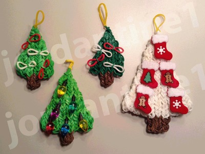 How To Make A Rainbow Loom Decorated Holiday Christmas Tree Charm - Part 2