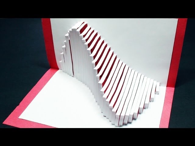 How to make a Wave Pop Up Card (Kirigami 3D) Ocean Wave Greeting Card - TCGames [HD]!