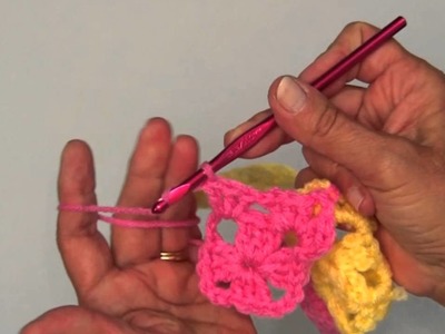 Learn How To Join As You Go On Basic Granny Squares with Red Heart Yarns