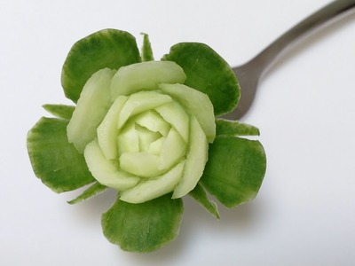 Mini Rose Cucumber - Intermediate Lesson 16 By Mutita Art Of Fruit And Vegetable Carving Video Tutor