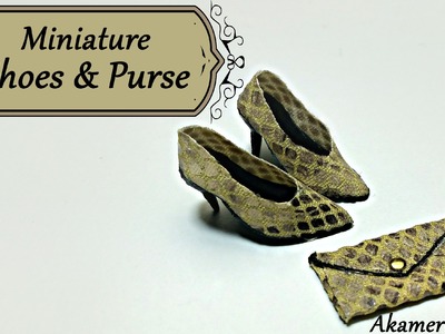 Miniature Shoes & Purse - Polymer Clay.Fabric tutorial
