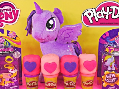 My Little Pony Fashems Twilight Sparkle and Rainbow Dash + 4 MLP Play Doh Eggs Playdoh Playdough