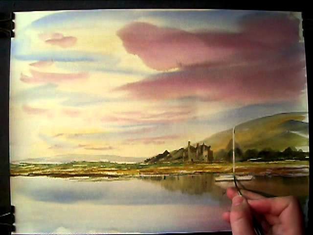 Painting with Watercolours featuring the Isle of Arran in Scotland #4